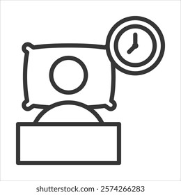 Sleep Icon Vector Illustration Outline