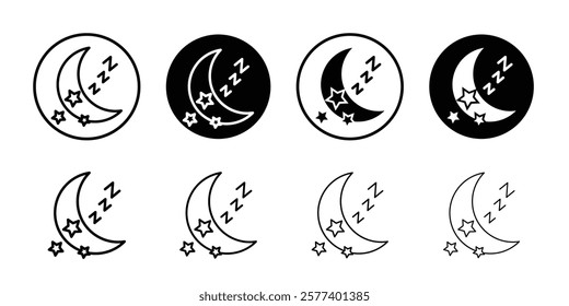 Sleep Icon Vector logo set flat