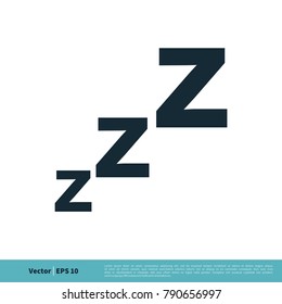 Sleep Icon Vector Logo Template Illustration Design. Vector EPS 10.