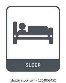 sleep icon vector on white background, sleep trendy filled icons from Gym and fitness collection, sleep simple element illustration