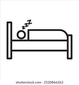 Vector del icono del sueño en el fondo blanco