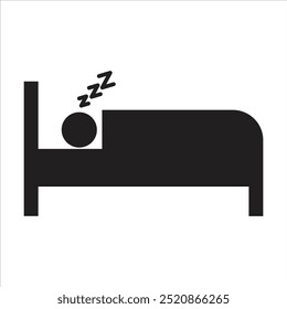 Vector del icono del sueño en el fondo blanco