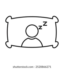 sleep icon vector on white background