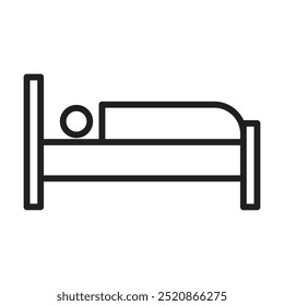 sleep icon vector on white background