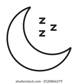 Vector del icono del sueño en el fondo blanco