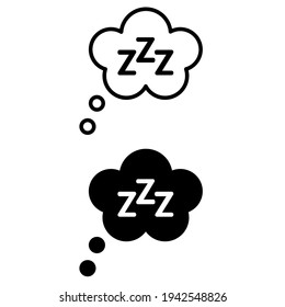 Sleep icon vector set. relaxation illustration sign collection. bedroom symbol or logo.