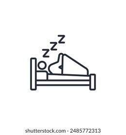 sleep icon. vector.Editable stroke.linear style sign for use web design,logo.Symbol illustration.