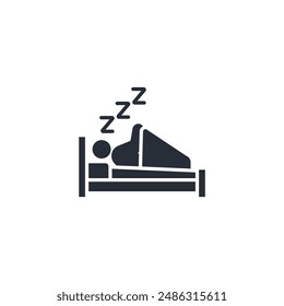 sleep icon. vector.Editable stroke.linear style sign for use web design,logo.Symbol illustration.