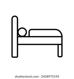 sleep icon with white background vector stock illustration