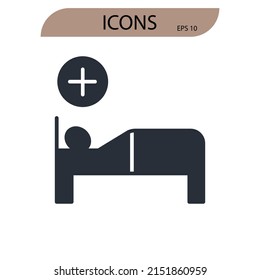 sleep icons  symbol vector elements for infographic web
