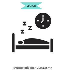 Sleep icons  symbol vector elements for infographic web