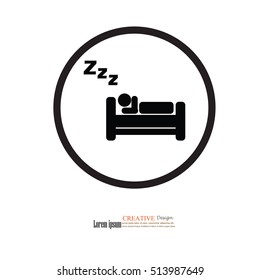 Sleep icon.vector illustration.