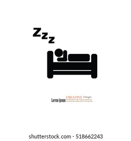 Sleep icon.vector illustration.