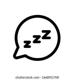 Sleep icon,vector illustration. Flat design style. vector sleep icon illustration isolated on White background, sleep icon Eps10. sleep icons graphic design vector symbols.