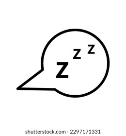 Sleep icon,vector illustration. Flat design style. vector sleep icon on white background..eps