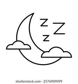 Sleep Inducing Icon. Restful Sleep and Relaxation Illustration for Wellness and Health Concept.