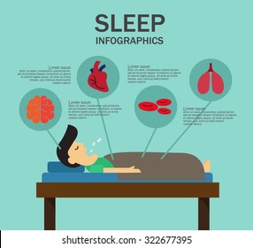 Sleep infographics , vector illustration 