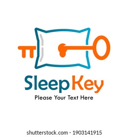 Sleep key logo template illustration