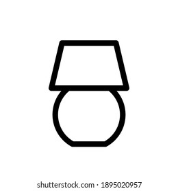 sleep lamp icon logo or illustration with outline stroke style vector design. perfect use for web, mobile app, pattern, design etc.