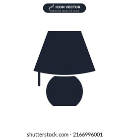 lámpara de sueño. plantilla de símbolo de icono de lámpara de tabla para el logotipo de colección de diseño gráfico y web ilustración vectorial