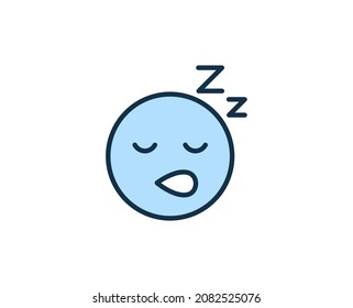 Sleep line icon. High quality outline symbol for web design or mobile app. Thin line sign for design logo. Color outline pictogram on white background