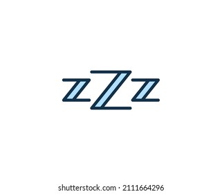 Sleep line icon. High quality outline symbol for web design or mobile app. Thin line sign for design logo. Color outline pictogram on white background