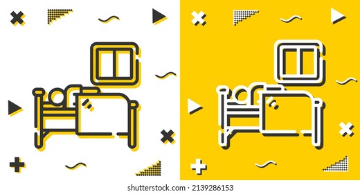 sleep line icon. Simple outline style.sleep linear sign. Vector illustration isolated on white background. Editable stroke EPS 10