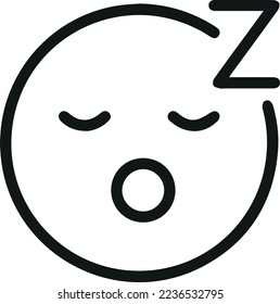 Sleep line icon. Web symbol for web and apps. Sign design in outline style. Sleep stroke object.