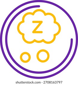 Línea de sueño Diseño de icono de Vector de dos colores