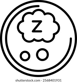 Sleep Line Vector Icon Design
