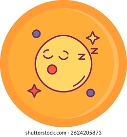 Diseño de icono de Vector de línea de sueño