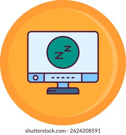 Diseño de icono de Vector de línea de sueño