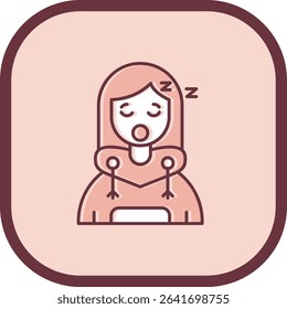 Sleep Line vector Icon Design
