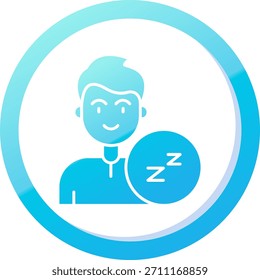 Diseño de icono de Vector de línea de sueño