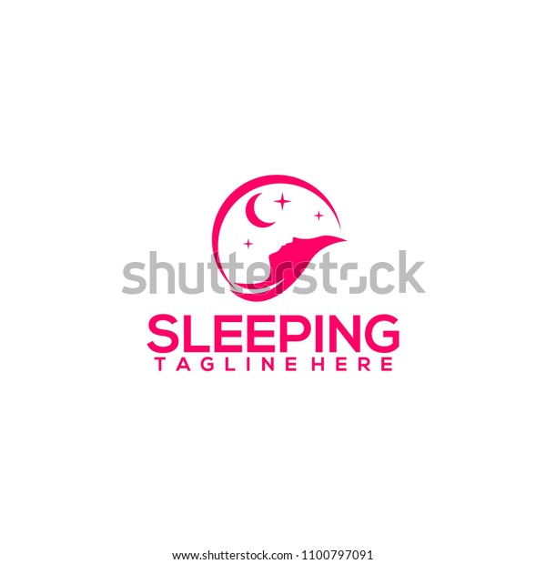 Sleep Logo Design Stock Vector (Royalty Free) 1100797091