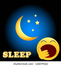 Sleep logo in unique style on a black background