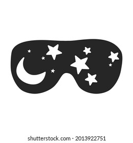 Sleep mask of bear vector icon.Black vector icon isolated on white background sleep mask of bear.