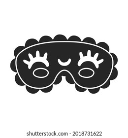 Sleep mask of cat vector icon.Black vector icon isolated on white background sleep mask of cat.