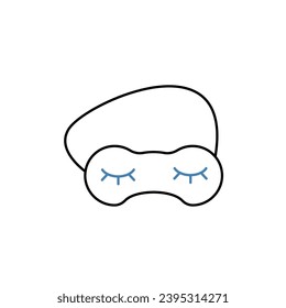 sleep mask concept line icon. Simple element illustration. sleep mask concept outline symbol design.