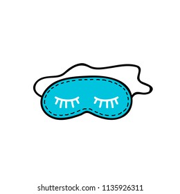 sleep mask doodle icon