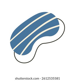 Sleep mask. Eye accessory for sleeping and traveling. Flat vector illustration isolated on white background.