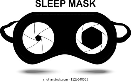 Sleep Mask with eyes. Vector Illustration