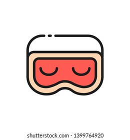Sleep mask flat color icon.