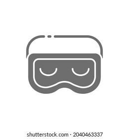 Sleep mask grey icon. Isolated on white background