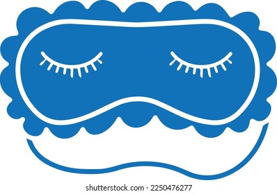 Sleep mask icon, eye mask icon blue vector