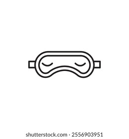 Sleep mask icon Thin line art collection