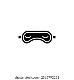 Sleep mask icon Vector flat thin line illustration