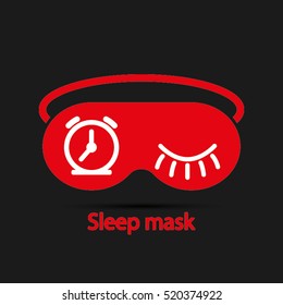 sleep mask icon vector illustration eps10. Isolated badge for website or app - stock infographics