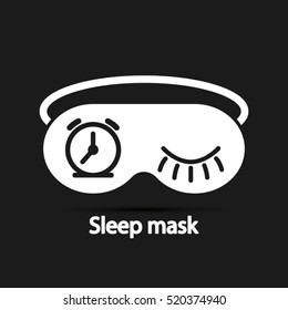 sleep mask icon vector illustration eps10. Isolated badge for website or app - stock infographics