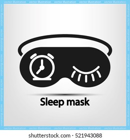 sleep mask icon vector illustration eps10. Isolated badge for website or app - stock infographics